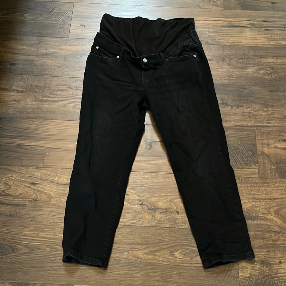 GAP Black Maternity Straight Leg Jeans